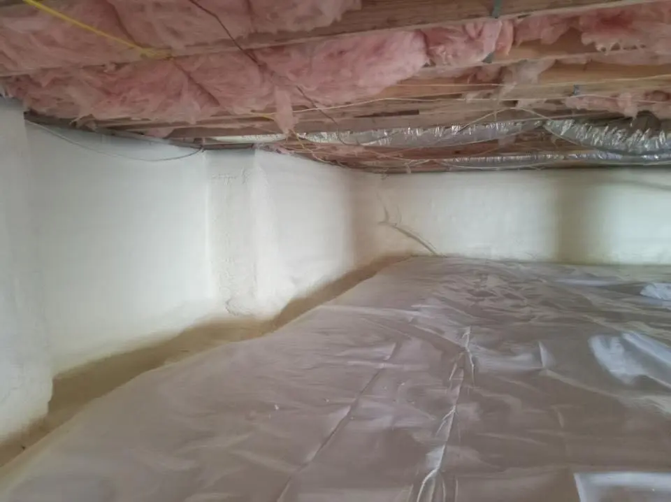 Crawl space encapsulation with closed-cell spray foam for Metal Roof Coating in South Laurel